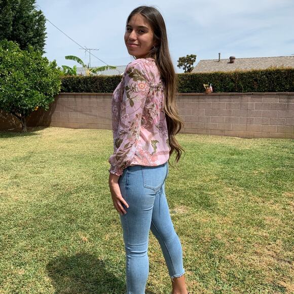 SOHO JEANS NY&CO FLORAL TOP SIZE XS - Picture 1 of 11